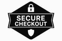 Black Secure Checkout badge