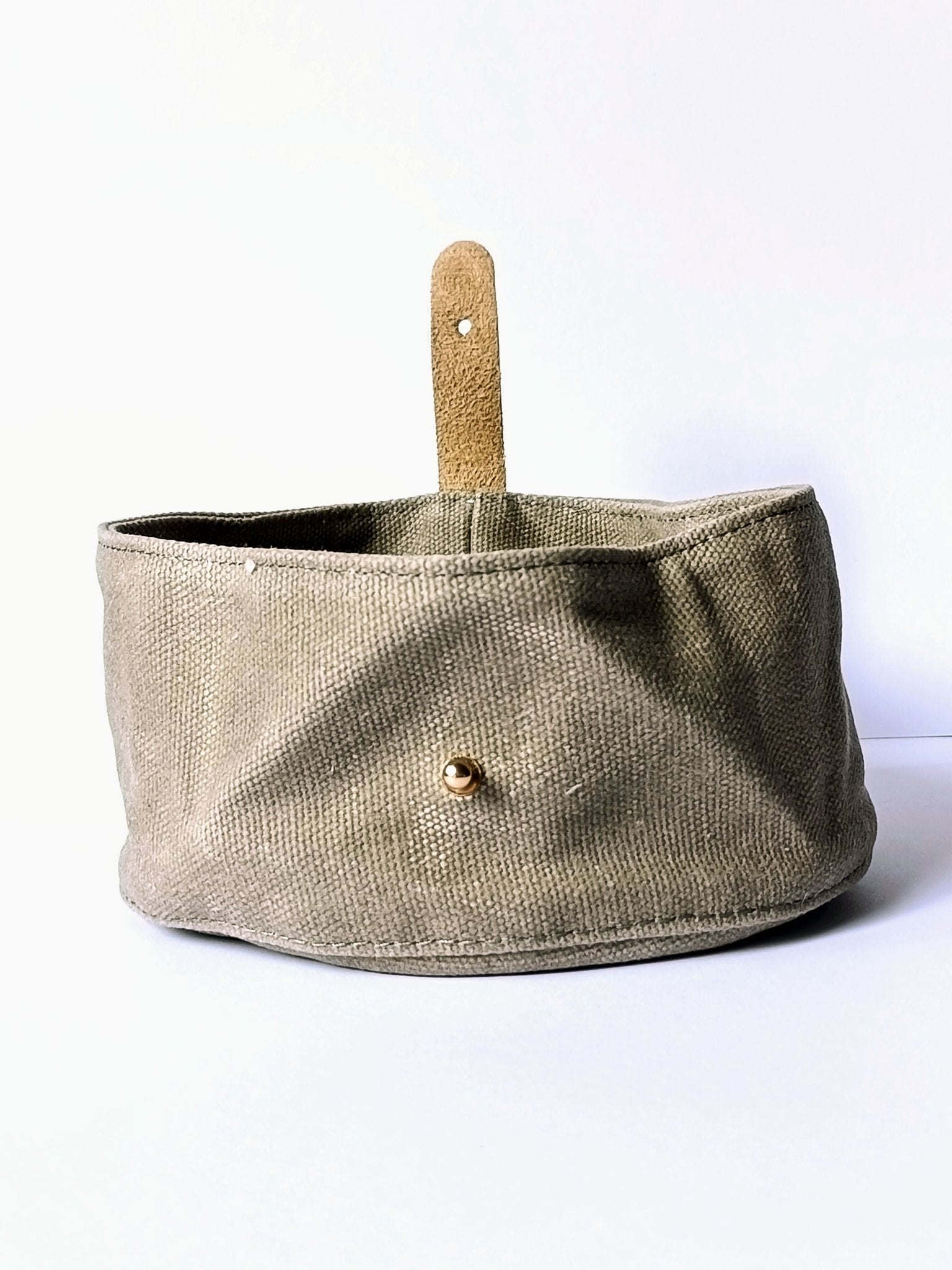 The Out and About Canvas Dog Water Bowl Grey- Koji & me.