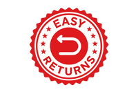 Red and white Easy Returns badge