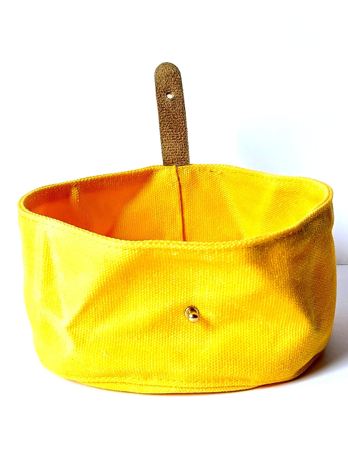 The Out and About Canvas Dog Water Bowl Yellow- Koji & me.
