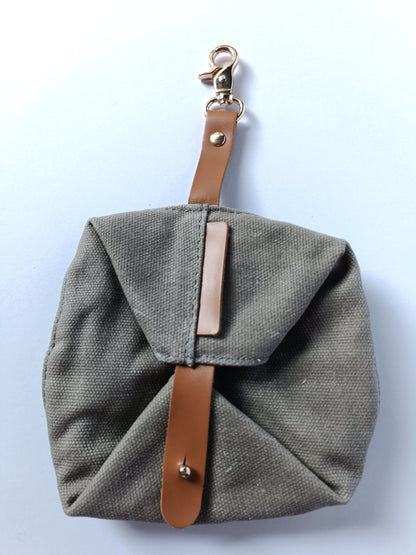 The Out and About Canvas Dog Water Bowl Folded- Koji & me.