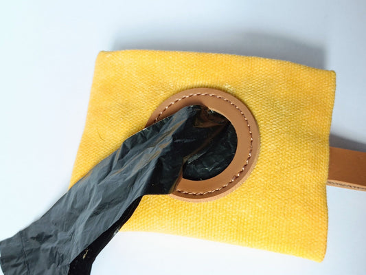 Waxed Canvas Poop Bag Satchel - Koji & me.