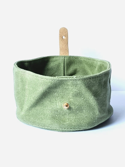 The Out and About Canvas Dog Water Bowl Green- Koji & me.