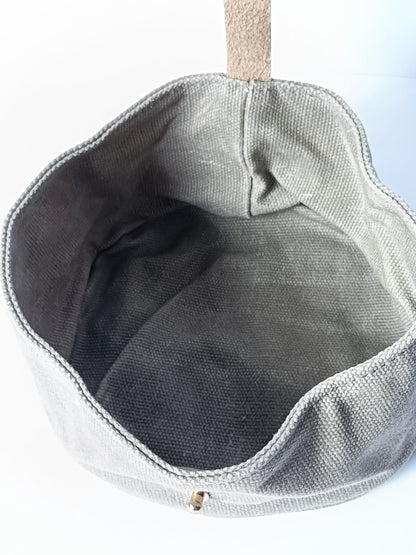 The Out and About Canvas Dog Water Bowl Opened- Koji & me.