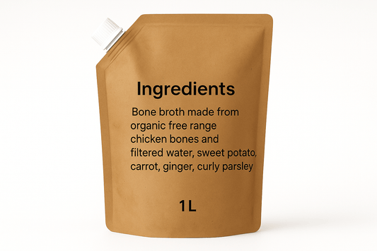 Organic Hydrating Bone Broth with Ginger and Parsley - Koji & me.